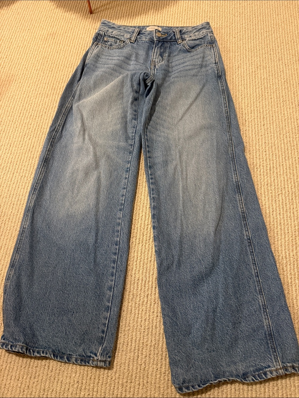 PacSun Women's Light Blue Wide-Leg Denim Jeans
